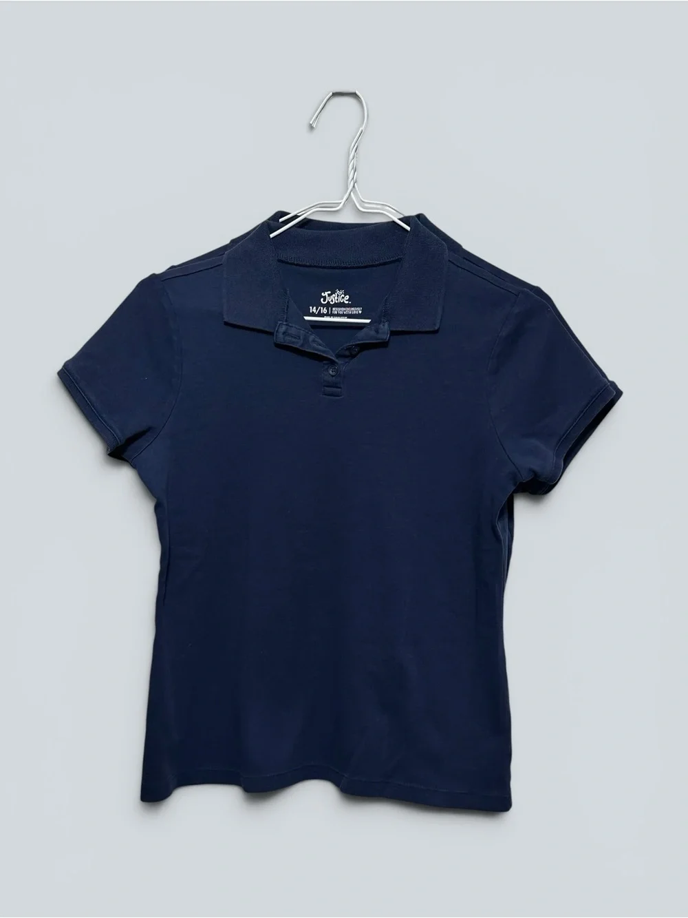 Justice Navy Short Sleeve Polo Top (set of 2)- Girls